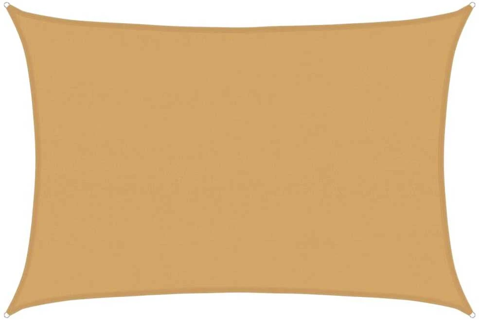 Burė nuo saulės, smėlio, 5x6m, HDPE, 160g/m², stačiakampė