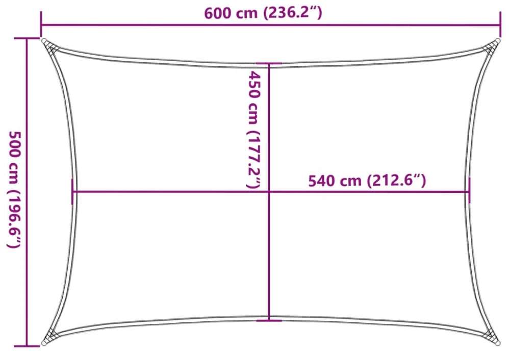 Burė nuo saulės, smėlio, 5x6m, HDPE, 160g/m², stačiakampė