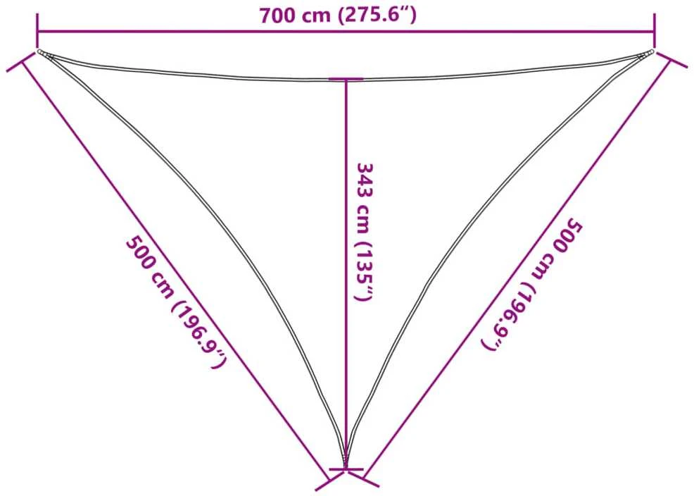 Burė nuo saulės, smėlio, 7x5x5m, 100% oksfordo poliesteris
