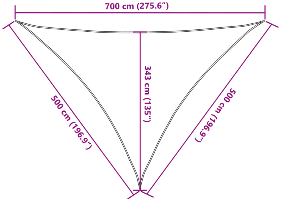 Burė nuo saulės, smėlio, 7x5x5m, 100% oksfordo poliesteris