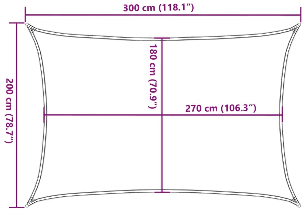 Burė nuo saulės, šviesiai siva, 2x3m, HDPE, 160g/m²
