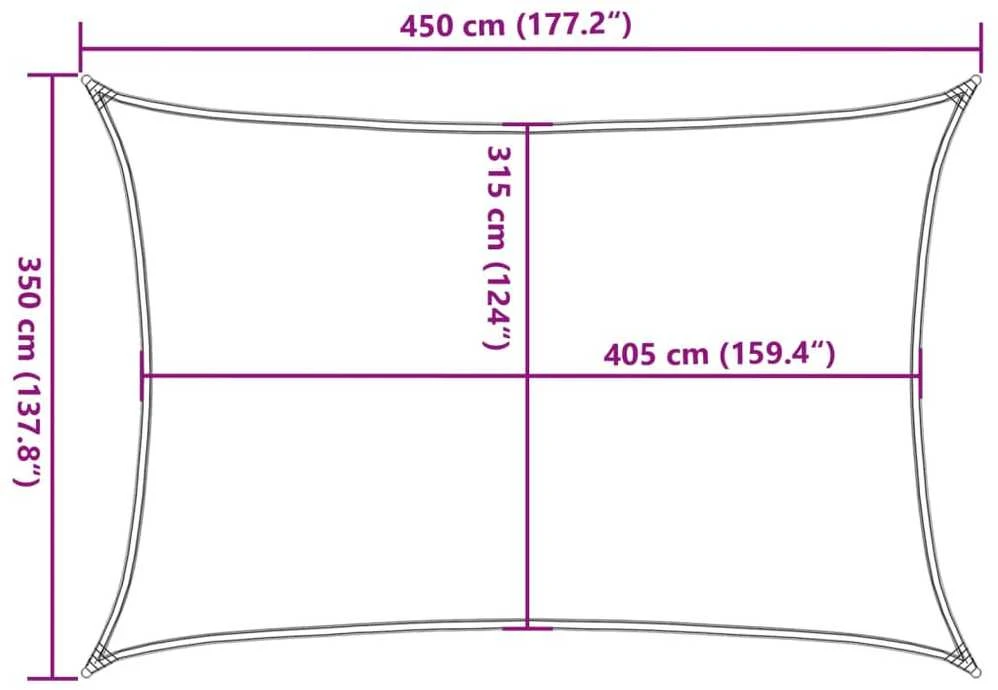 Burė nuo saulės, šviesiai siva, 3,5x4,5m, HDPE, 160g/m²
