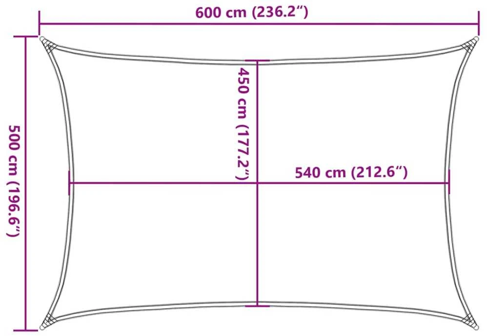 Burė nuo saulės, šviesiai siva, 5x6m, HDPE, 160g/m²