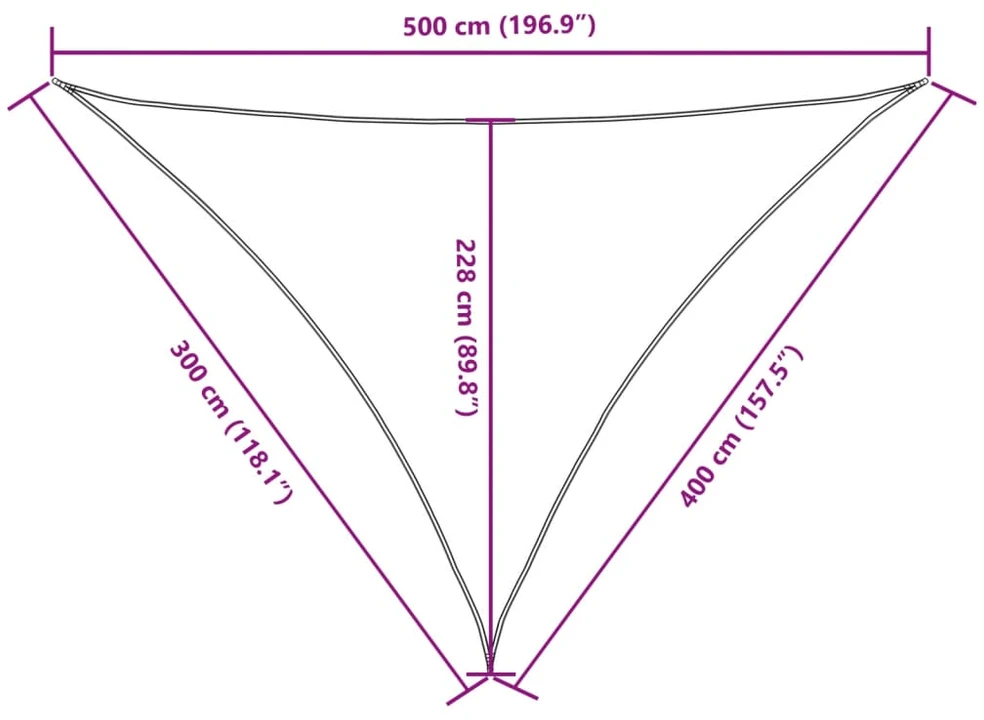 Burė nuo saulės, tamsiai žalia, 3x4x5m, oksfordas, trikampė