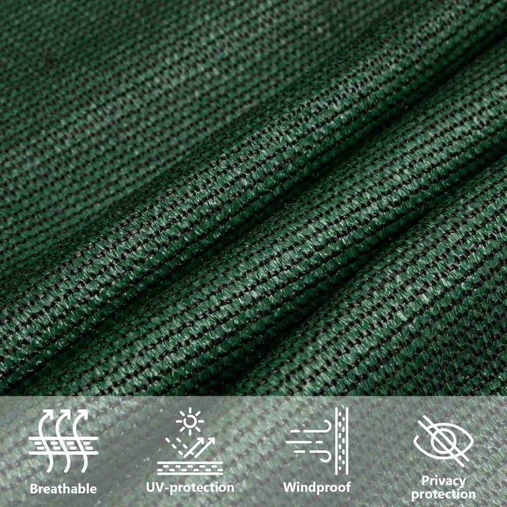 Burė nuo saulės, tamsiai žalios spalvos, 5x7x7m, HDPE, 160g/m² 311484