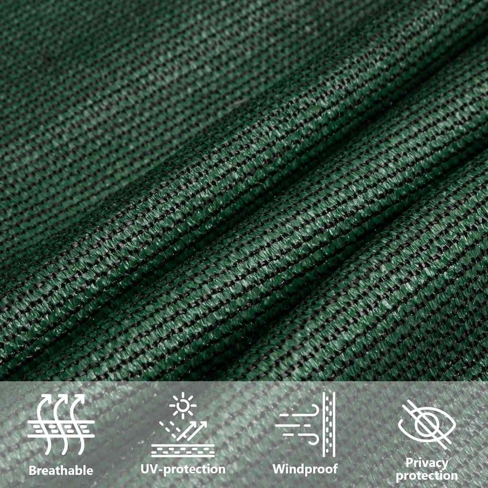 Burė nuo saulės, tamsiai žalios spalvos, 5x7x7m, HDPE, 160g/m² 311484