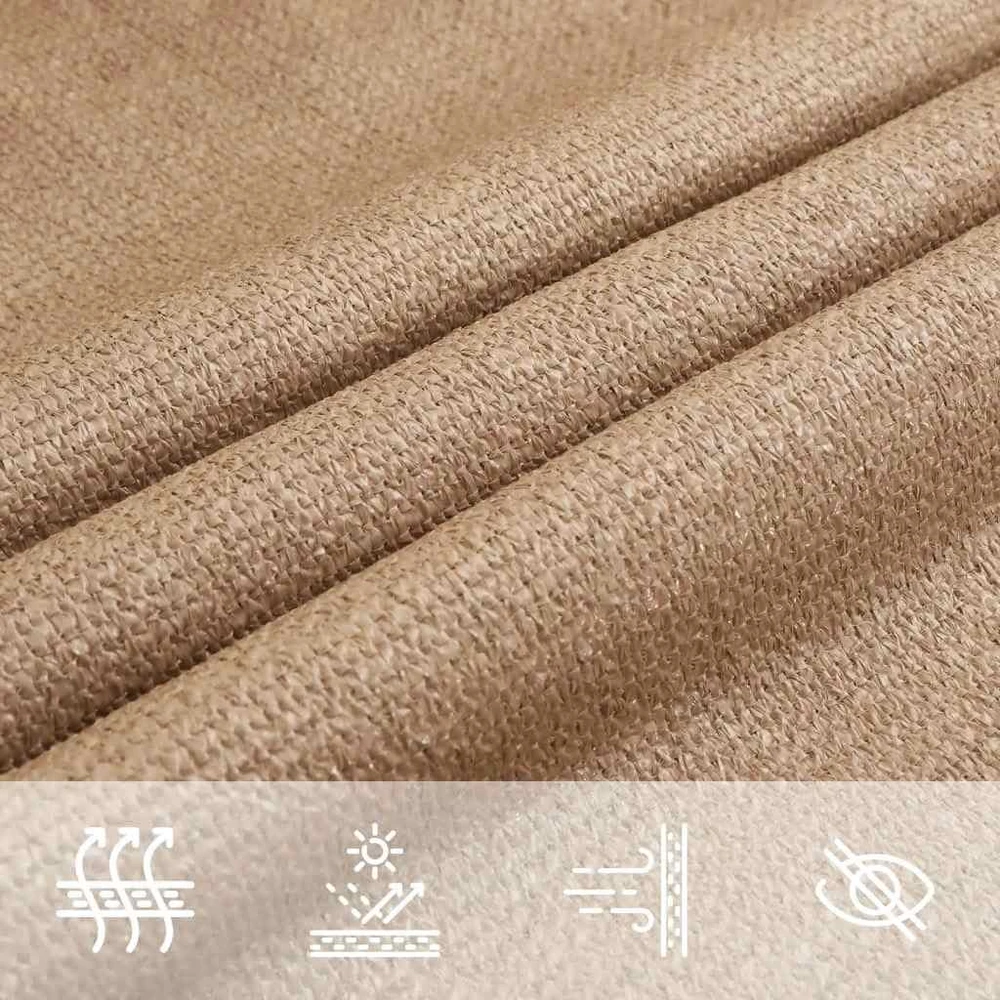 Burė nuo saulės, taupe spalvos, 6x8m, HDPE, 160g/m²