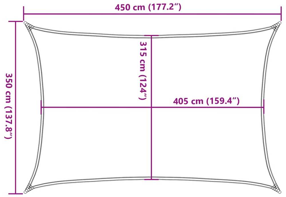 Burė nuo saulės, terakota spalvos, 3,5x4,5m, HDPE, 160g/m²