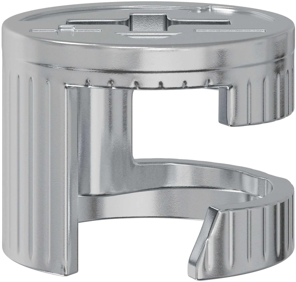 Cam užrakto veržlės 12 vnt. Sidabro 15 x 11,5 mm Metalas