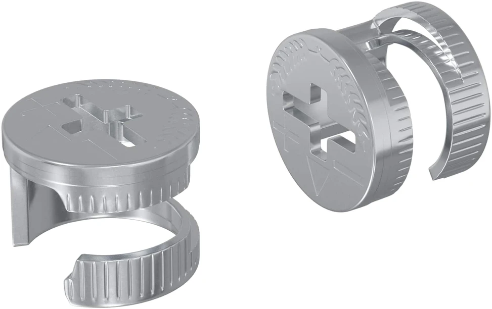 Cam užrakto veržlės 2 vnt. Sidabro 12 x 10 mm Metalas