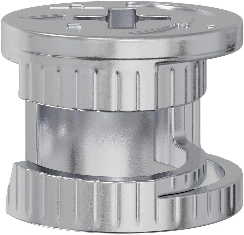 Cam užrakto veržlės 2 vnt. Sidabro 15 x 11,5 mm Metalas