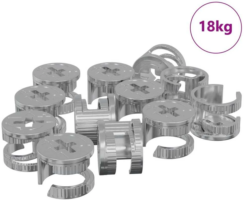 Cam užrakto veržlės 4000 vnt. Sidabro Metalas