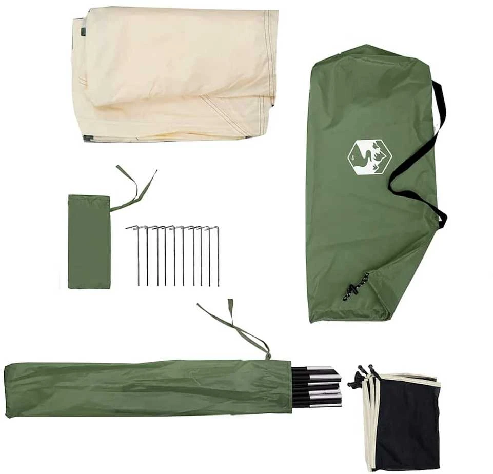 Camping Windbreak Žalias 510x153 cm Atsparus vandeniui