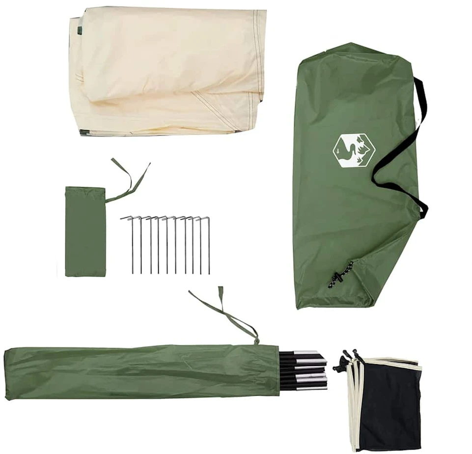 Camping Windbreak Žalias 510x153 cm Atsparus vandeniui