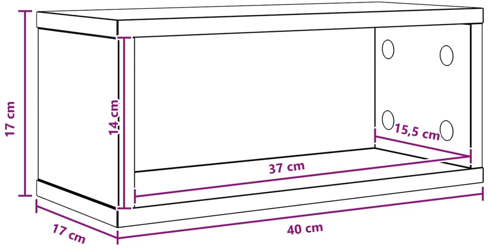 CD saugojimo stovas 2 vnt. Balta 40 x 17 x 17 cm
