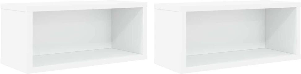 CD saugojimo stovas 2 vnt. Balta 40 x 17 x 17 cm