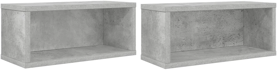 CD saugojimo stovas 2 vnt. Betono pilka 40 x 17 x 17 cm