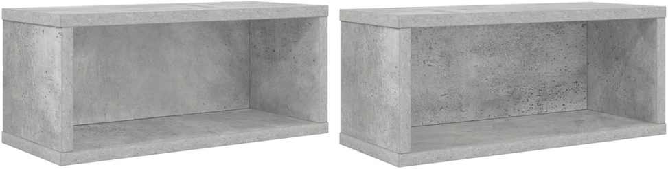 CD saugojimo stovas 2 vnt. Betono pilka 40 x 17 x 17 cm