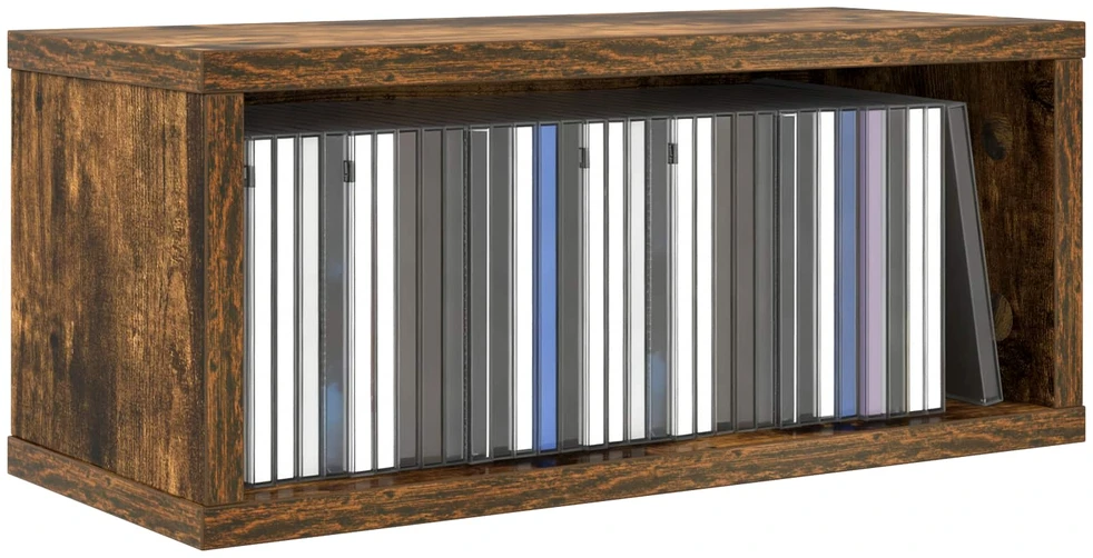 CD saugojimo stovas 2 vnt. Dūminio ąžuolo 40 x 17 x 17 cm