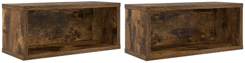 CD saugojimo stovas 2 vnt. Dūminio ąžuolo 40 x 17 x 17 cm
