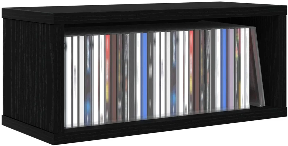 CD saugojimo stovas 2 vnt. Juodojo ąžuolo 40 x 17 x 17 cm