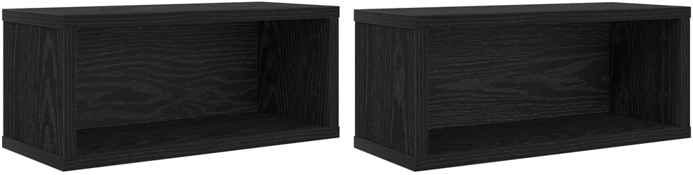 CD saugojimo stovas 2 vnt. Juodojo ąžuolo 40 x 17 x 17 cm