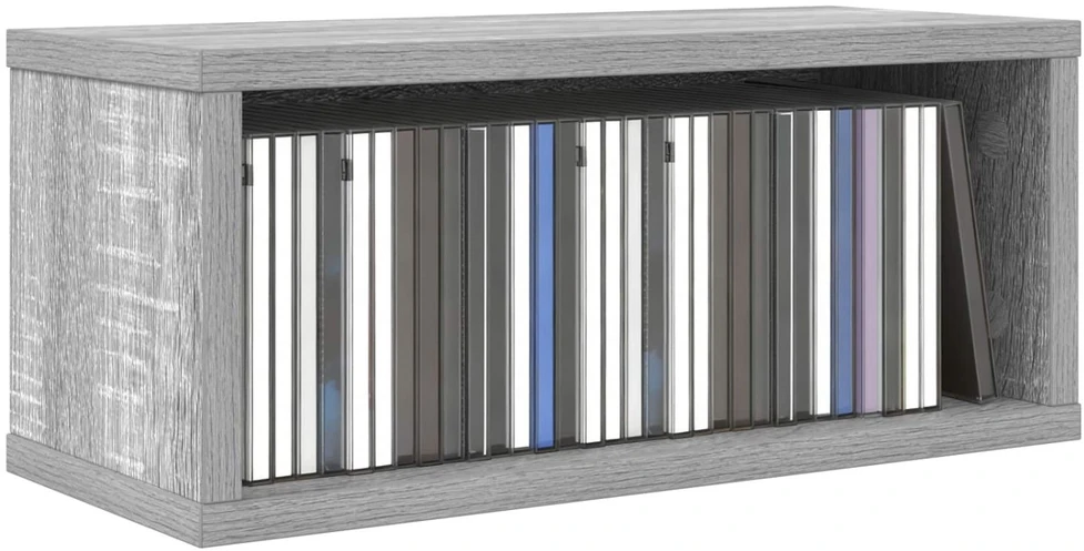 CD saugojimo stovas 2 vnt. Pilka Sonoma 40 x 17 x 17 cm