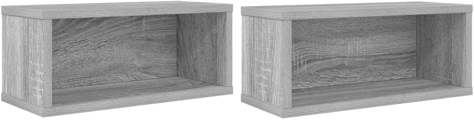 CD saugojimo stovas 2 vnt. Pilka Sonoma 40 x 17 x 17 cm