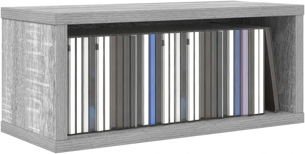 CD saugojimo stovas 2 vnt. Pilka Sonoma 40 x 17 x 17 cm