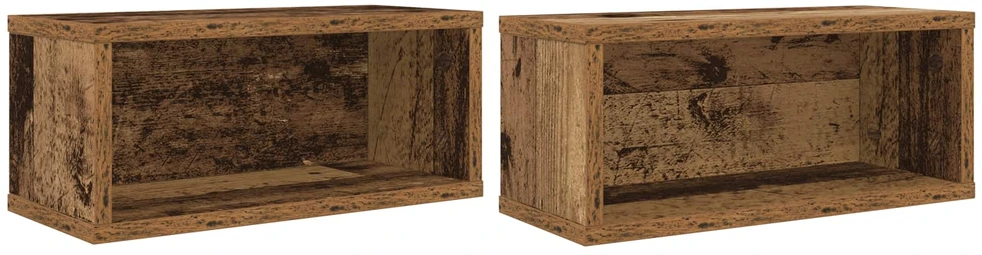 CD saugojimo stovas 2 vnt. Ąžuolo mediena 40 x 17 x 17 cm