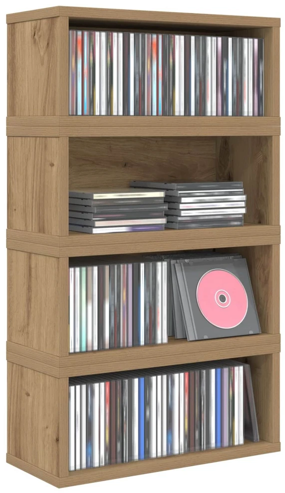 CD saugojimo stovas 4 vnt. Artisano ąžuolo 40 x 17 x 17 cm