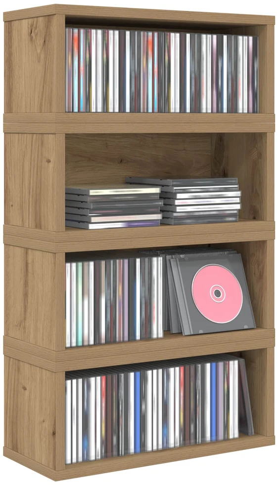 CD saugojimo stovas 4 vnt. Artisano ąžuolo 40 x 17 x 17 cm