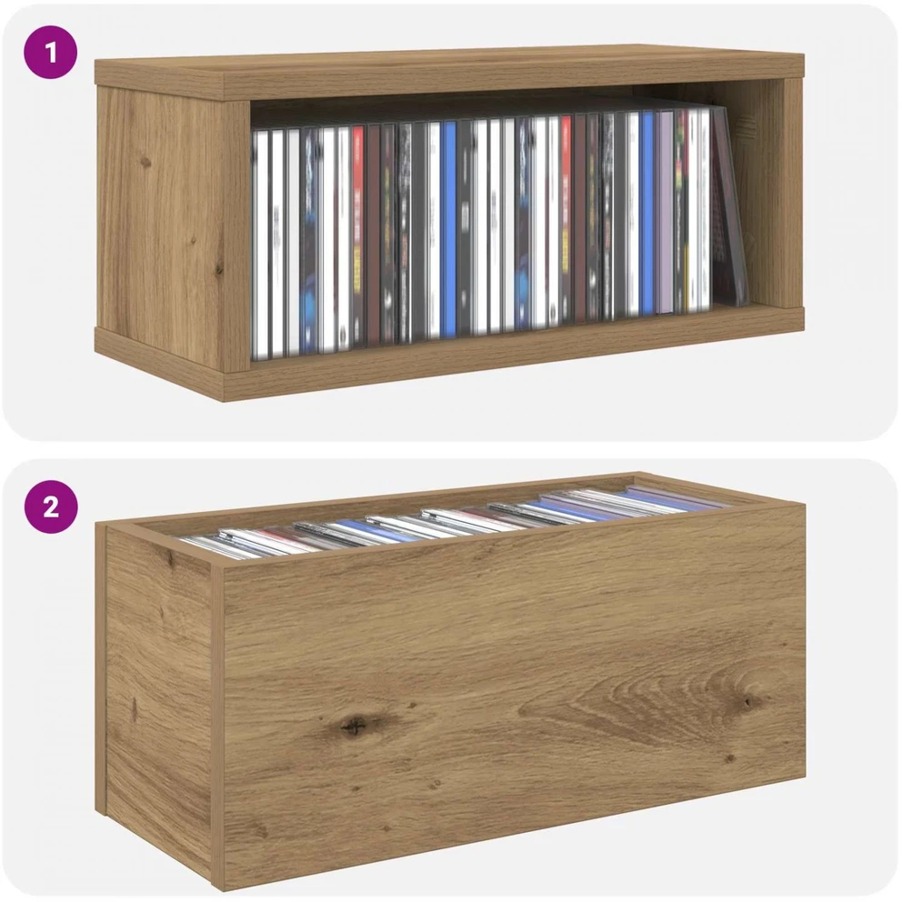 CD saugojimo stovas 4 vnt. Artisano ąžuolo 40 x 17 x 17 cm