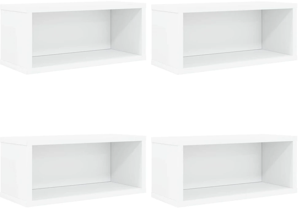 CD saugojimo stovas 4 vnt. Balta 40 x 17 x 17 cm