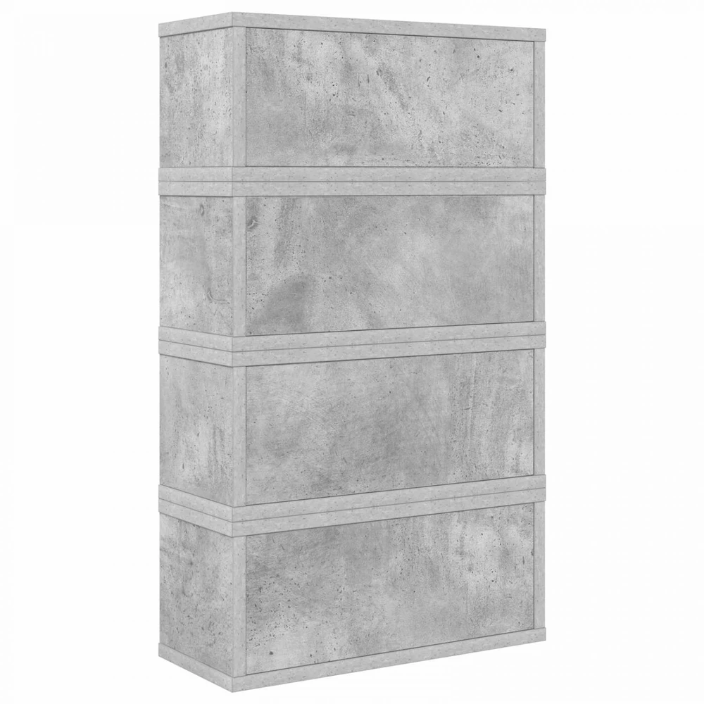 CD saugojimo stovas 4 vnt. Betono pilka 40 x 17 x 17 cm