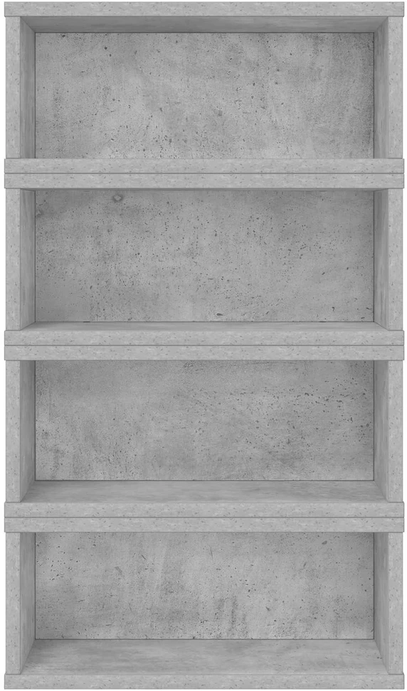 CD saugojimo stovas 4 vnt. Betono pilka 40 x 17 x 17 cm