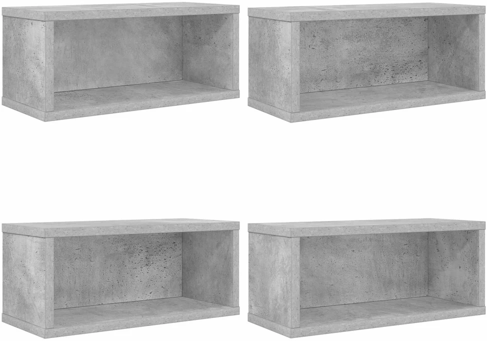 CD saugojimo stovas 4 vnt. Betono pilka 40 x 17 x 17 cm