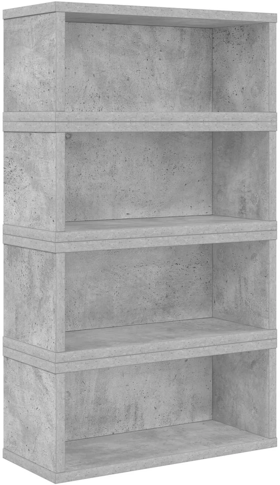 CD saugojimo stovas 4 vnt. Betono pilka 40 x 17 x 17 cm