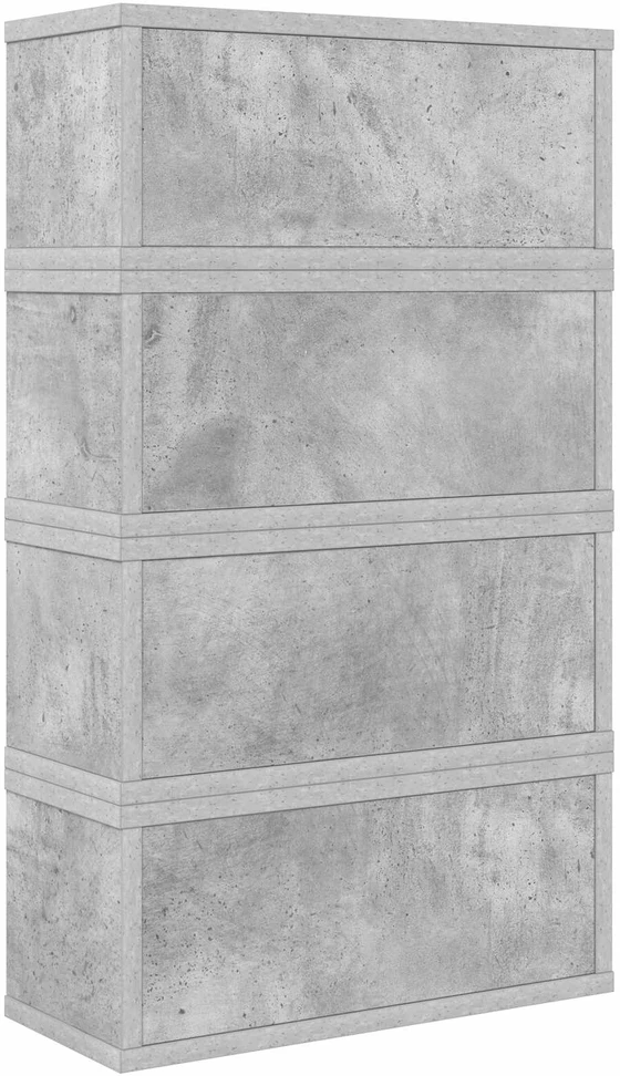 CD saugojimo stovas 4 vnt. Betono pilka 40 x 17 x 17 cm