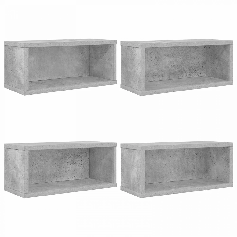 CD saugojimo stovas 4 vnt. Betono pilka 40 x 17 x 17 cm