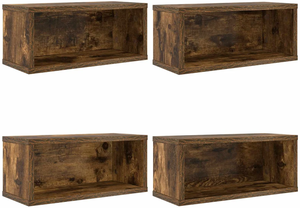 CD saugojimo stovas 4 vnt. Dūminio ąžuolo 40 x 17 x 17 cm
