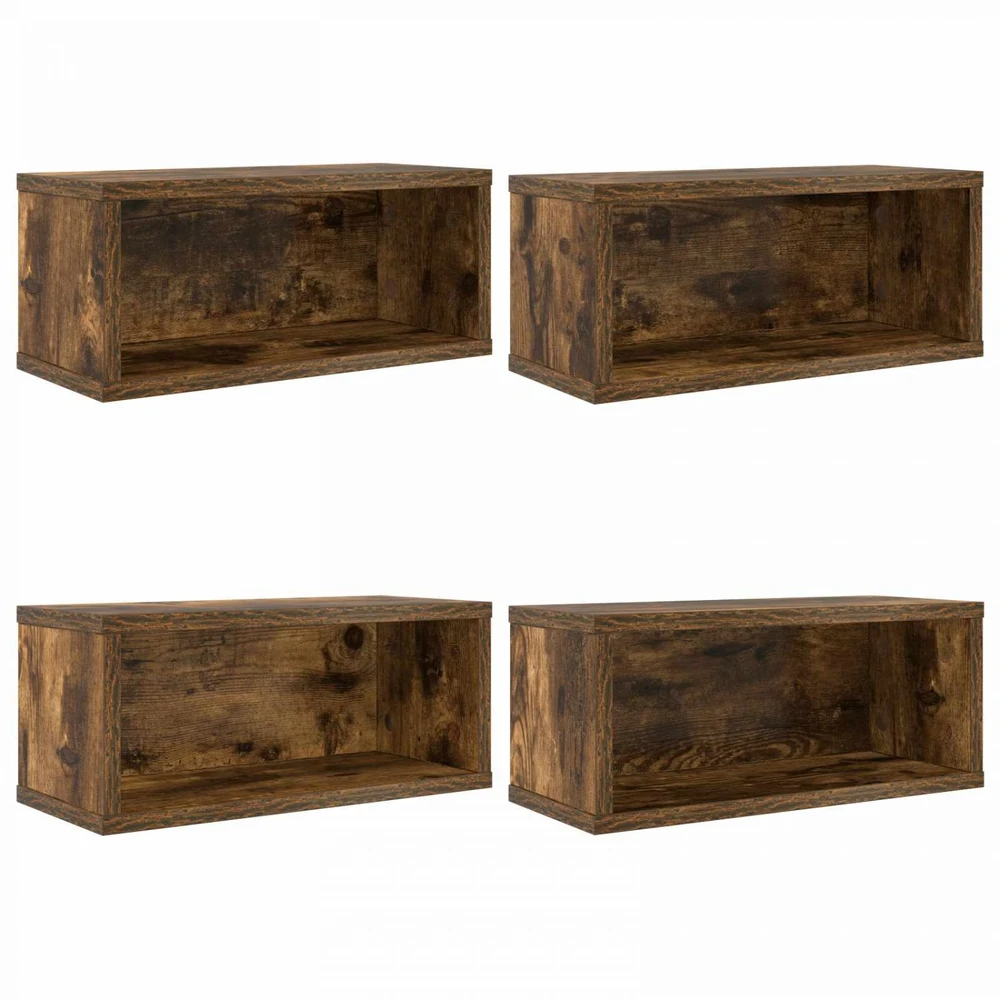 CD saugojimo stovas 4 vnt. Dūminio ąžuolo 40 x 17 x 17 cm