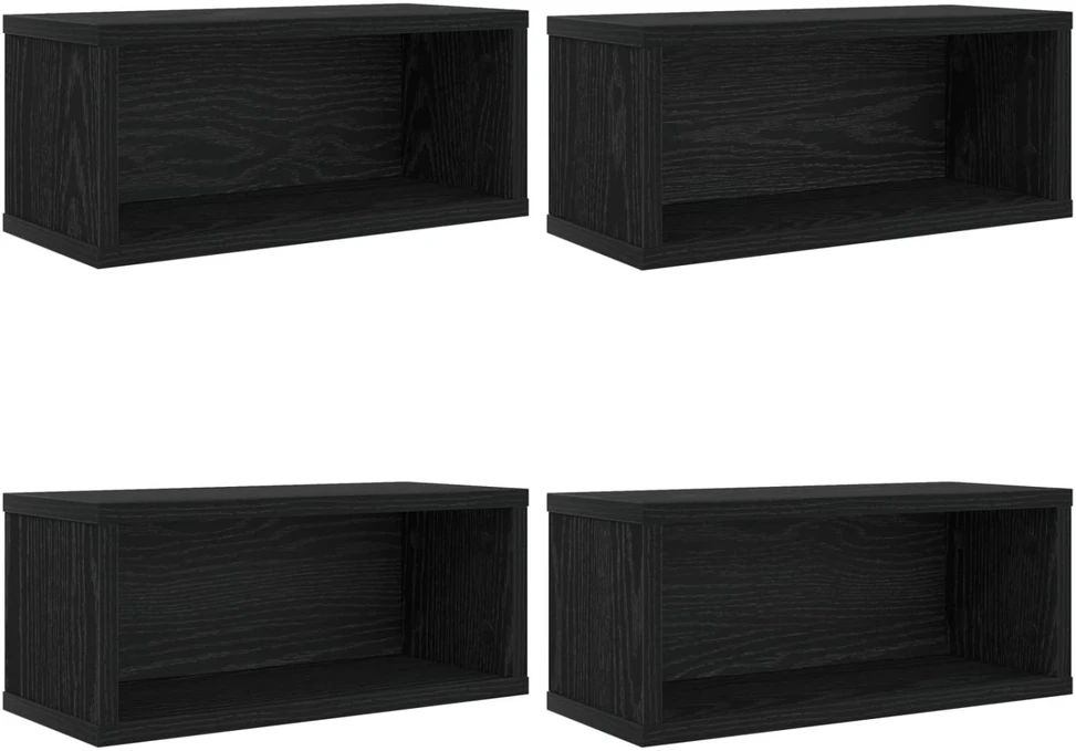 CD saugojimo stovas 4 vnt. Juodojo ąžuolo 40 x 17 x 17 cm