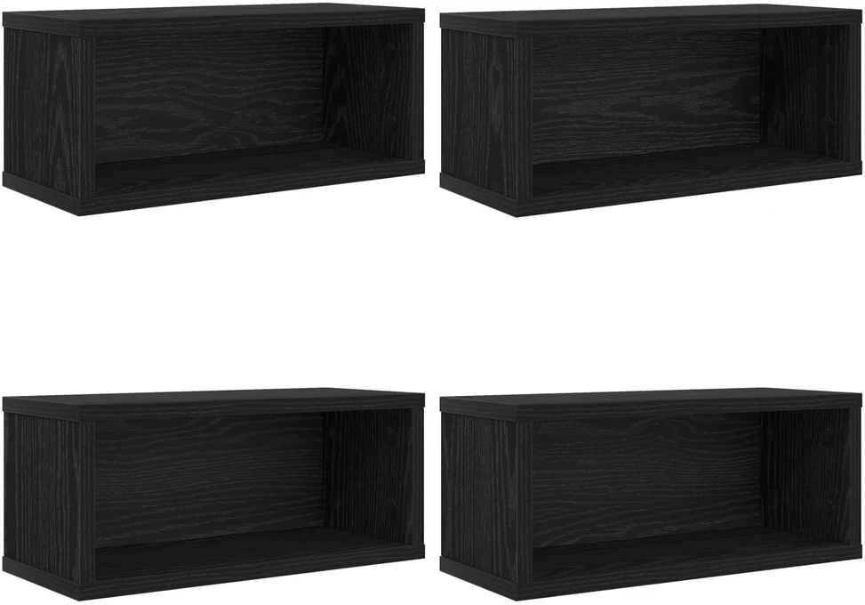 CD saugojimo stovas 4 vnt. Juodojo ąžuolo 40 x 17 x 17 cm