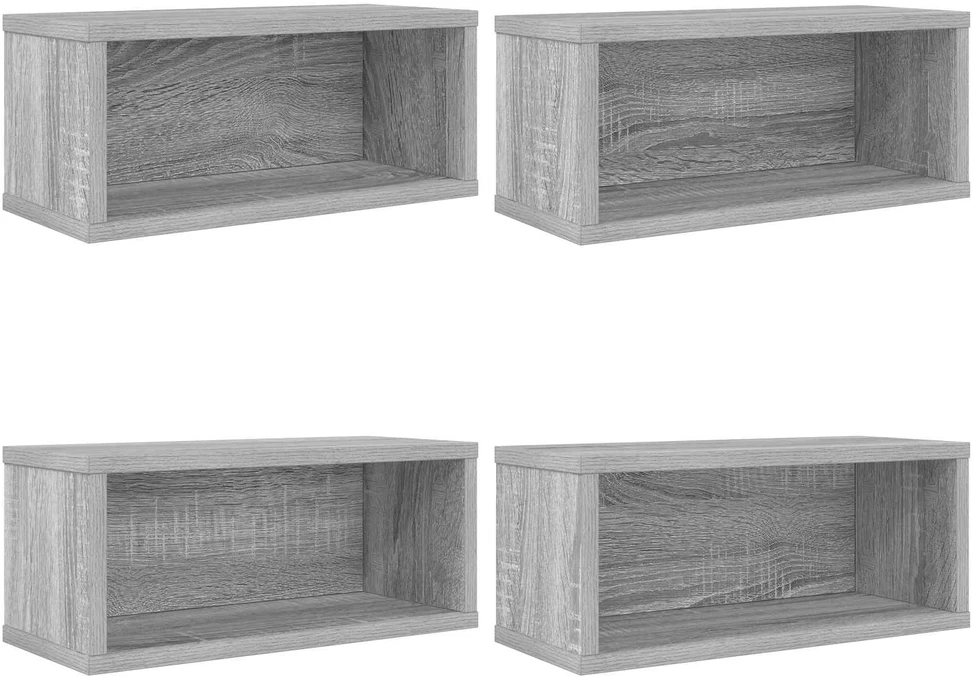 CD saugojimo stovas 4 vnt. Pilka Sonoma 40 x 17 x 17 cm
