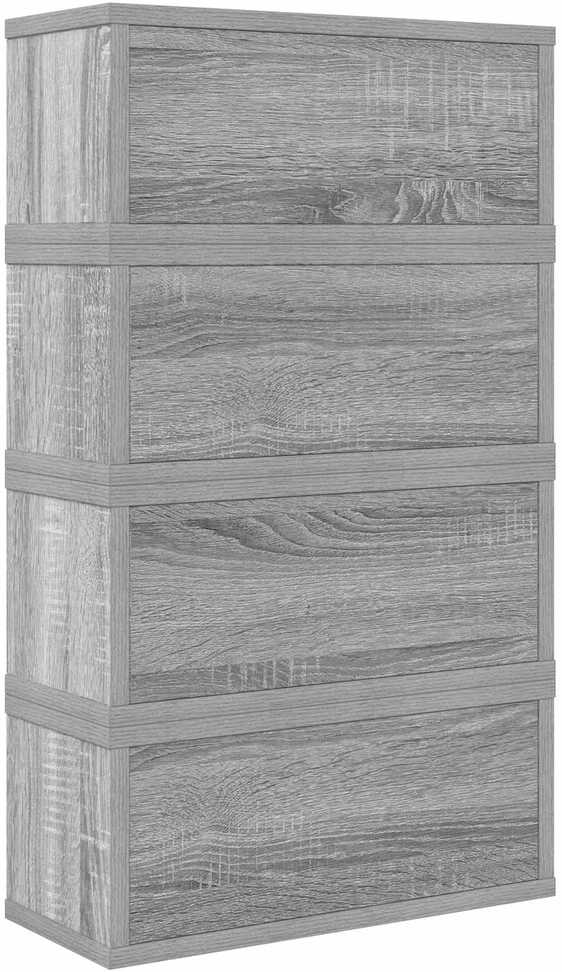 CD saugojimo stovas 4 vnt. Pilka Sonoma 40 x 17 x 17 cm