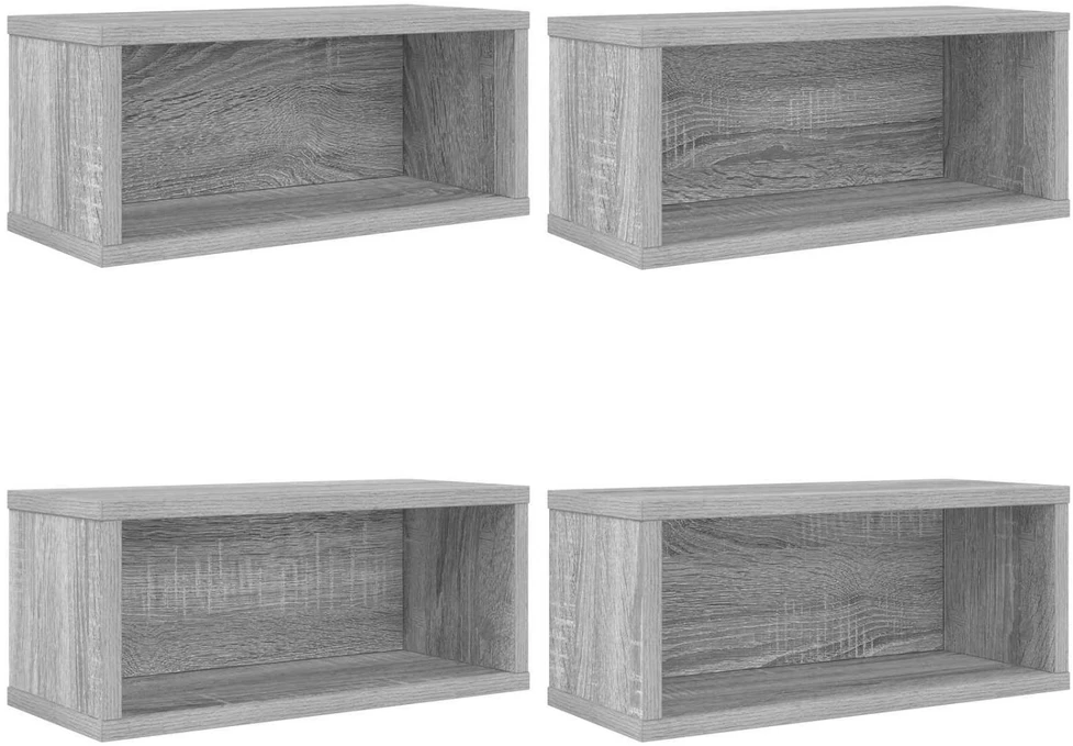 CD saugojimo stovas 4 vnt. Pilka Sonoma 40 x 17 x 17 cm