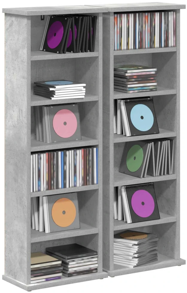 CD spinta 2 vnt. Betono pilka 60 x 17 x 92 cm Apdirbta mediena