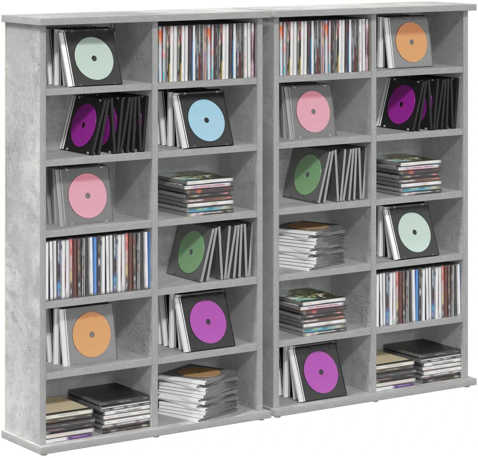 CD spinta 2 vnt. Betono pilka 60 x 17 x 92 cm Apdirbta mediena
