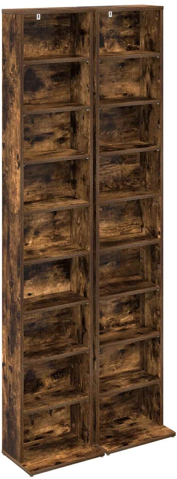 CD spinta 2 vnt. Dūminio ąžuolo 33 x 23,5 x 175 cm